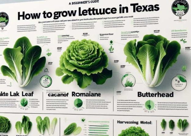 An informative infographic on How to grow lettuce in Texas.